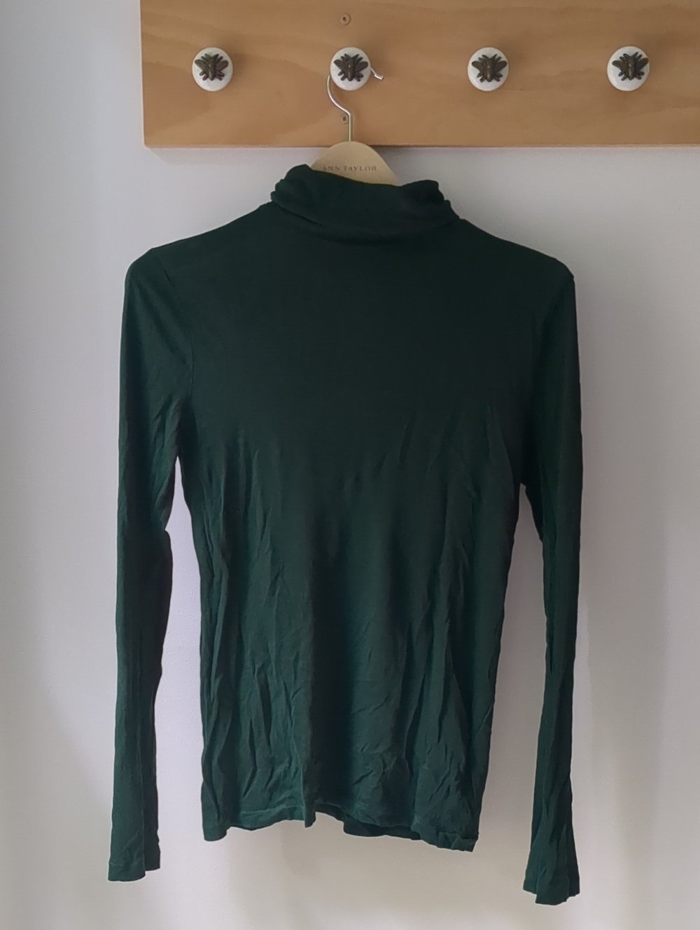 J. Crew Dark Emerald Green Turtleneck Long Sleeve Top Small